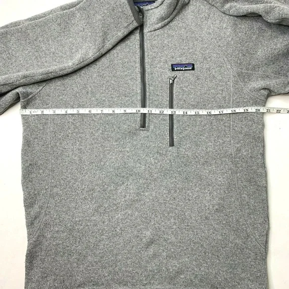 Patagonia Better Sweater Size Small Mens Heather Gray 1/2 Zip with Fleece Jacket